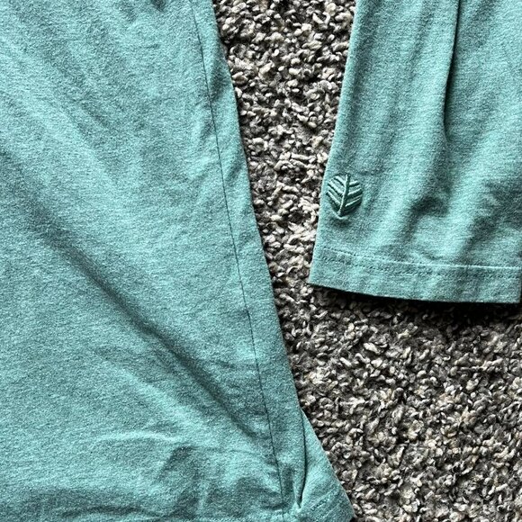 Coolibar Tee Mens Large Green Long Sleeve Sunshirt Breathable Cooling Top - Picture 2 of 6